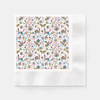 Guardanapo De Papel Padrão Brilhante do estilo Otomi mexicano