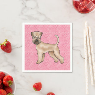Guardanapo De Papel Padrão Cardíaco Cor-de-rosa com revestimento macio