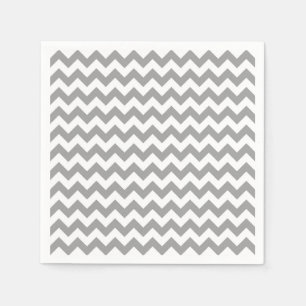 Guardanapo De Papel Padrão Chevron Branco-Zig-Zag da Cinza Escura