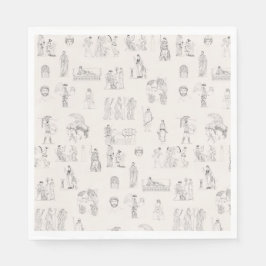 Guardanapo De Papel Padrão clássico de história da Grécia na Grécia an