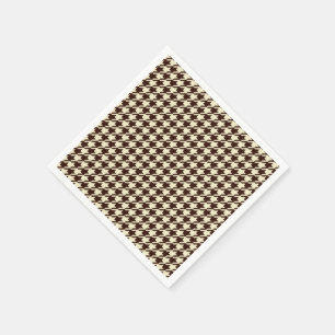 Guardanapo De Papel Padrão Clássico de Ivory Pepita Houndstooth