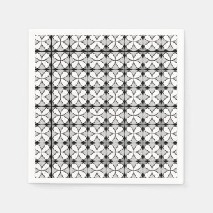Guardanapo De Papel Padrão Clássico de Remessa Preto e Branco