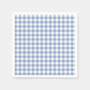 Guardanapo De Papel Padrão clássico Gingham azul verificado