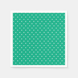 Guardanapo De Papel Padrão contínuo de bolinhas verde-turquesa sólidas