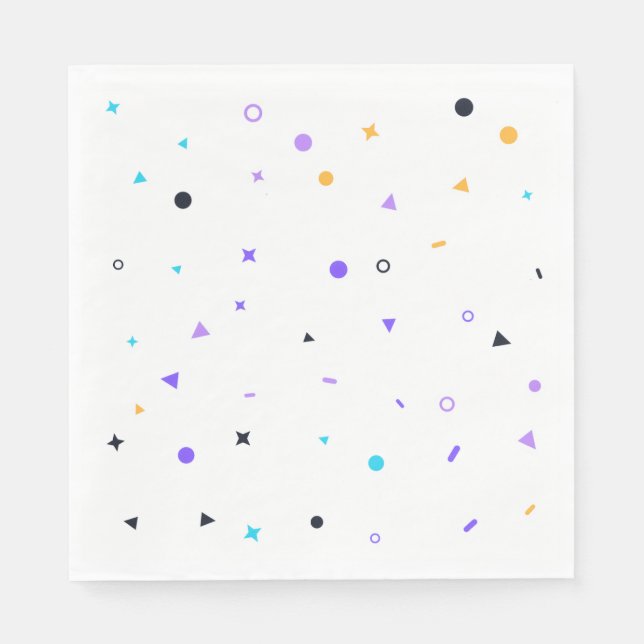 Guardanapo De Papel Padrão contínuo de confetes de Memphis (Frente)