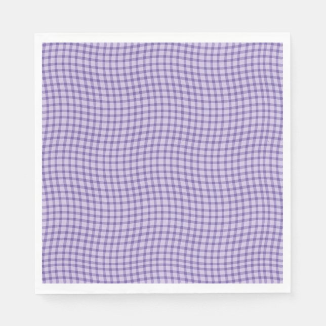 Guardanapo De Papel Padrão contínuo xadrez de xadrez roxo (Frente)