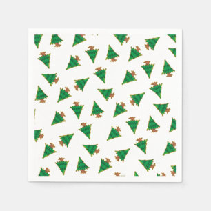 Guardanapo De Papel Padrão da árvore de Natal