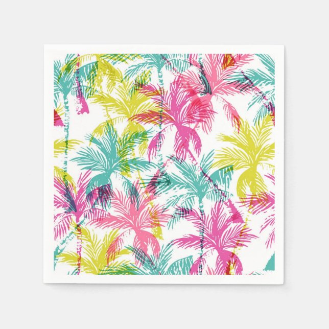 Guardanapo De Papel Padrão da palmeira (Frente)
