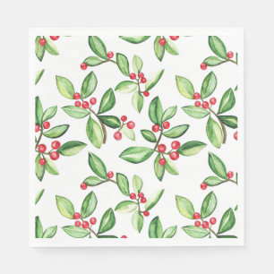 Guardanapo De Papel Padrão das bagas de inverno