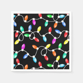 Guardanapo De Papel Padrão das Luzes de Natal Napkins
