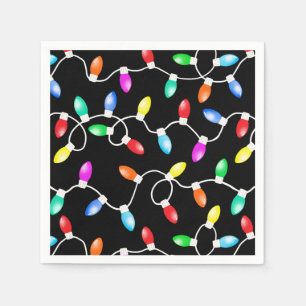 Guardanapo De Papel Padrão das Luzes de Natal Napkins