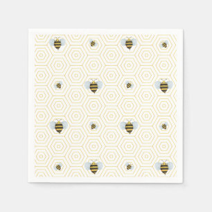 Guardanapo De Papel Padrão de Abelhas de Aquarela