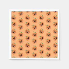 Guardanapo De Papel Padrão de Abóboras Kawaii de Halloween