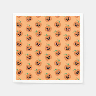 Guardanapo De Papel Padrão de Abóboras Kawaii de Halloween