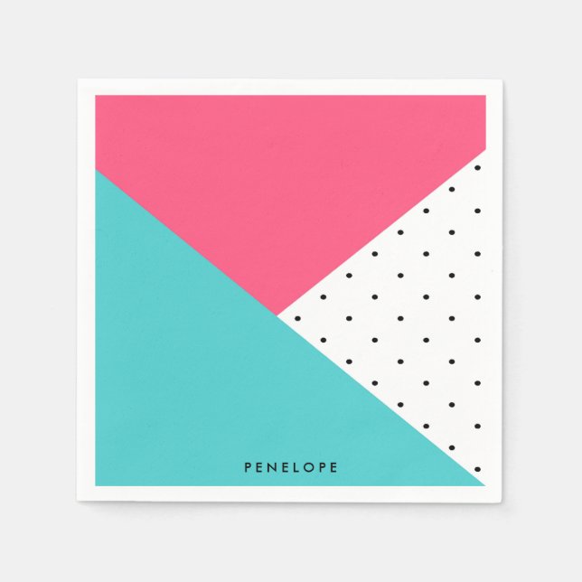 Guardanapo De Papel Padrão de Abstrato de triângulos (Frente)