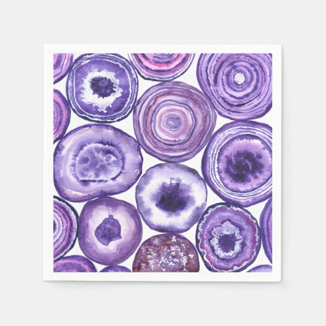 Guardanapo De Papel Padrão de agata violeta (Frente)