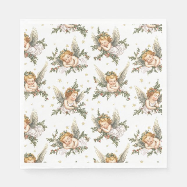 Guardanapo De Papel Padrão de anjos modernos (Frente)