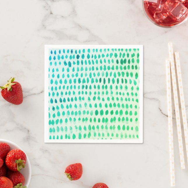 Guardanapo De Papel Padrão de Aquarela de Seaglass (Insitu)