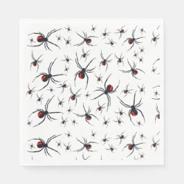 Guardanapo De Papel Padrão de aranha vermelha e preta