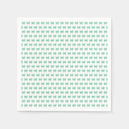 Guardanapo De Papel Padrão de arco de gingham branco-verde