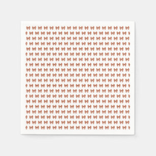 Guardanapo De Papel Padrão de arco gingham castanho