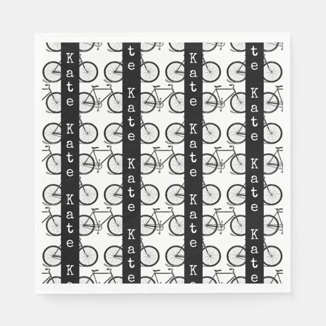 Guardanapo De Papel Padrão de Arte Bicicleta NOMES E CORES PERSONALIZA (Frente)