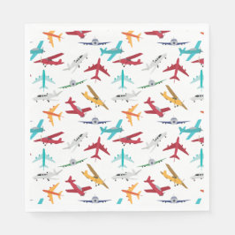 Guardanapo De Papel Padrão de aviões coloridos