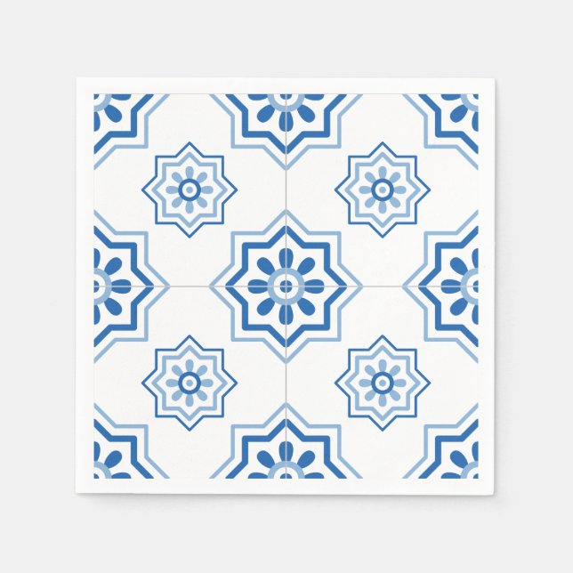 Guardanapo De Papel Padrão de Azulejo AZUE Azulejo do Vintage Portuguê (Frente)