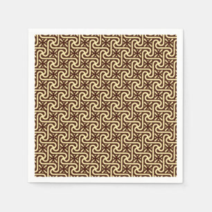 Guardanapo De Papel Padrão de azulejo egípcio, castanho de chocolate