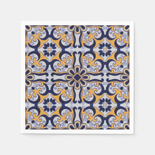 Guardanapo De Papel Padrão de azulejo português (Frente)