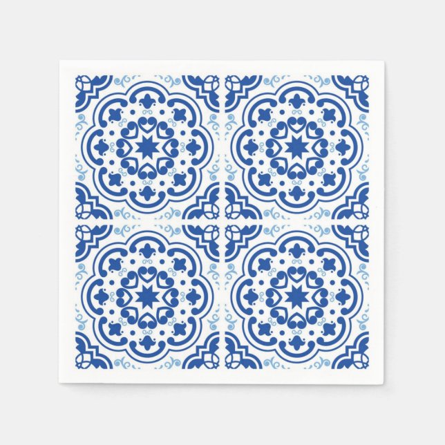 Guardanapo De Papel Padrão de azulejos cerâmicos (Frente)