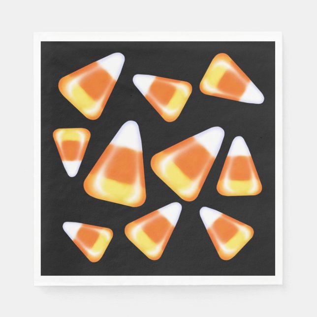 Guardanapo De Papel Padrão de balas de Halloween, doces de milho doce  (Frente)