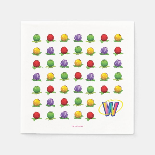 Guardanapo De Papel Padrão de Berry Azul (Frente)