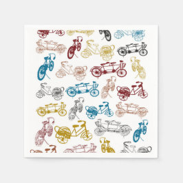 Guardanapo De Papel Padrão de Bicicleta