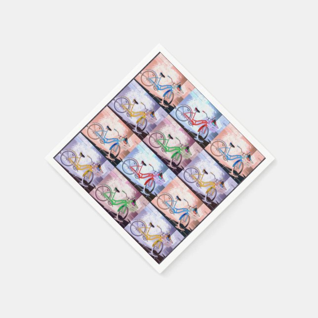 Guardanapo De Papel Padrão de Bicicleta Ocidental Chave (Canto)