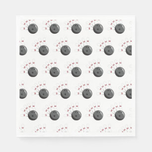 Guardanapo De Papel Padrão de Bola de boliche e pinos personalizados