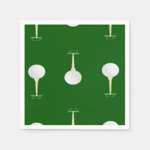 Guardanapo De Papel Padrão de bolas de golfe em verde