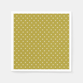 Guardanapo De Papel Padrão de bolinhas brancas amarelo mostarda