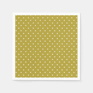 Guardanapo De Papel Padrão de bolinhas brancas amarelo mostarda