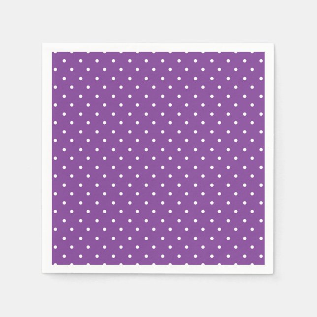 Guardanapo De Papel Padrão de bolinhas roxo sem emenda  (Frente)