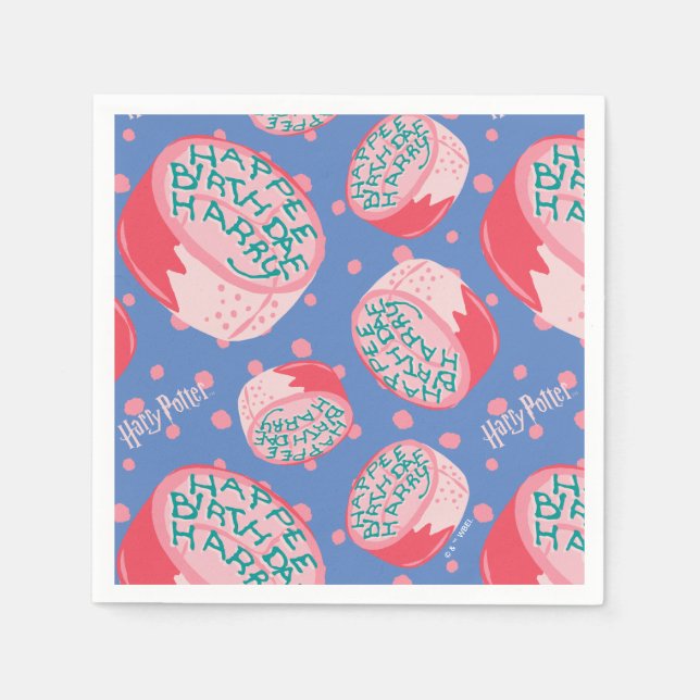 Guardanapo De Papel Padrão de Bolo de Aniversário do HARRY POTTER™ (Frente)