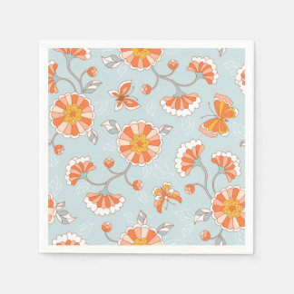 Guardanapo De Papel Padrão de Borboleta Flor de Vintagem Cuta