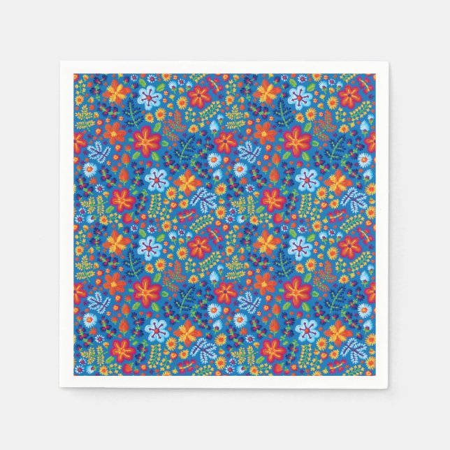 Guardanapo De Papel Padrão de bordado floral (Frente)