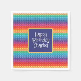 Guardanapo De Papel Padrão de brinquedo do Rainbow Pop It Fidget Perso