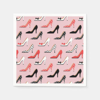 Guardanapo De Papel Padrão de Calçados de Bomba Colorida Girly High He
