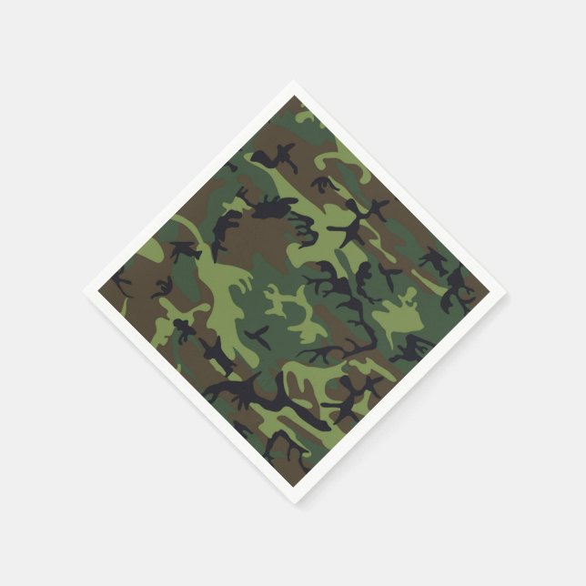 GUARDANAPO DE PAPEL PADRÃO DE CAMOFLAUGEM (Canto)