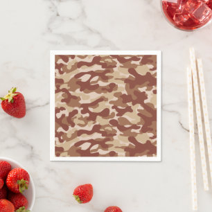 Guardanapo De Papel Padrão de Camuflagem Bege Deserto