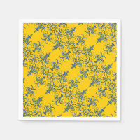 Padrão de candelabro amarelo azul