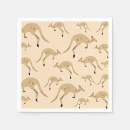 Guardanapo De Papel Padrão de canguru australiano bonito