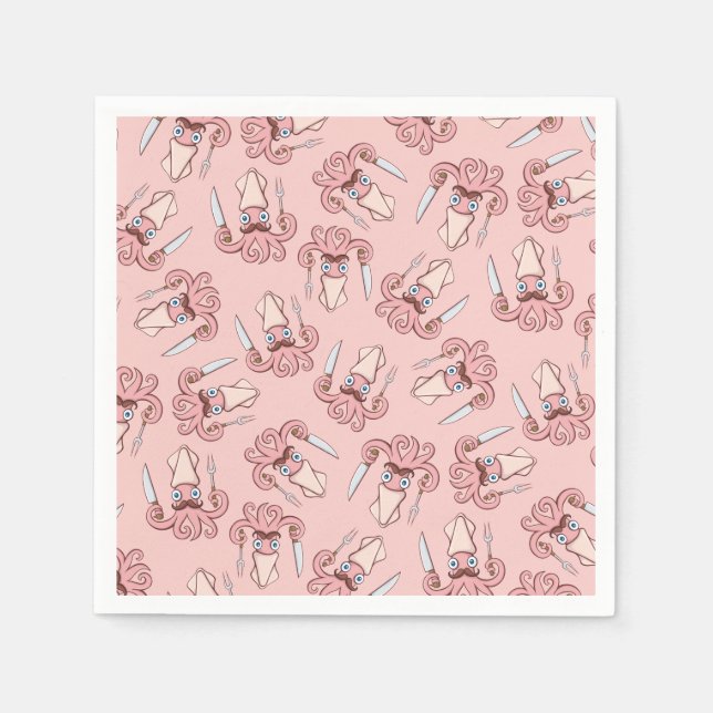 Guardanapo De Papel Padrão de Cartoon de Chef Lula (Frente)